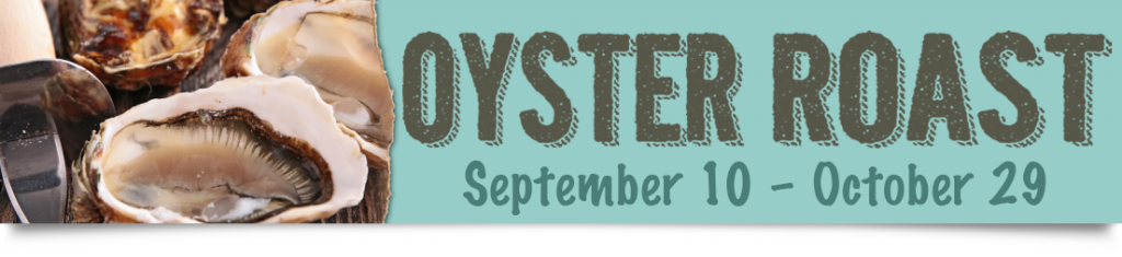 Image of oyster. Oyster roast September 10-October 29.