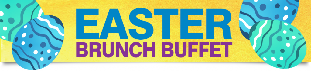Image of Easter eggs. Easter brunch buffet.